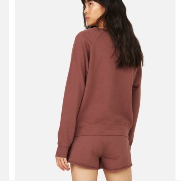 Mate The Label Organic Terry Raglan Sweatshirt Plum - Picture 2 of 8